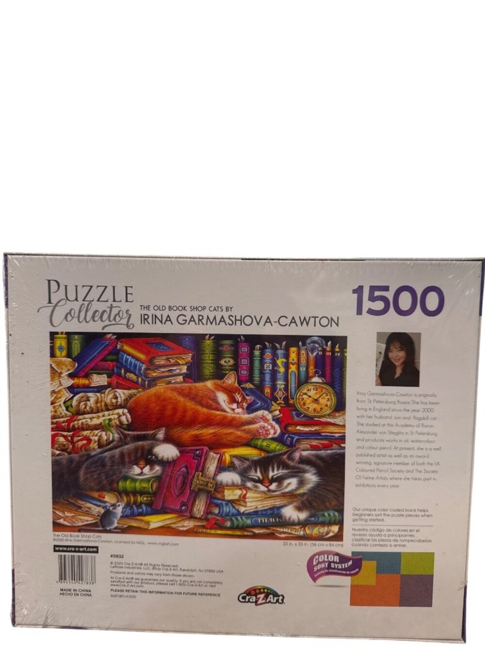 Puzzle Collector 1500 Piece Puzzle The Old Book Shop Cats 10 yrs+ 23”x33” New - Picture 2 of 13